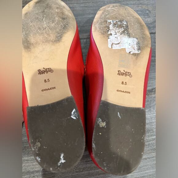 Coach Hanna Chain Leather Slip-On Driver Loafers - Picture 4 of 10